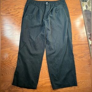 Madewell Black Wide-Leg Trousers